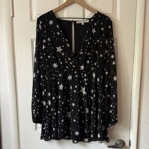 Lovers + Friends Lana Star Dress Black size medium